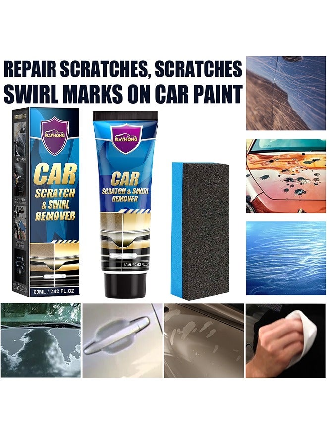 Car Scratch And Swirl Remover With Sponge, Car Scratch Repair Polish Remover For Deep Scratches, 60ML - Image 5